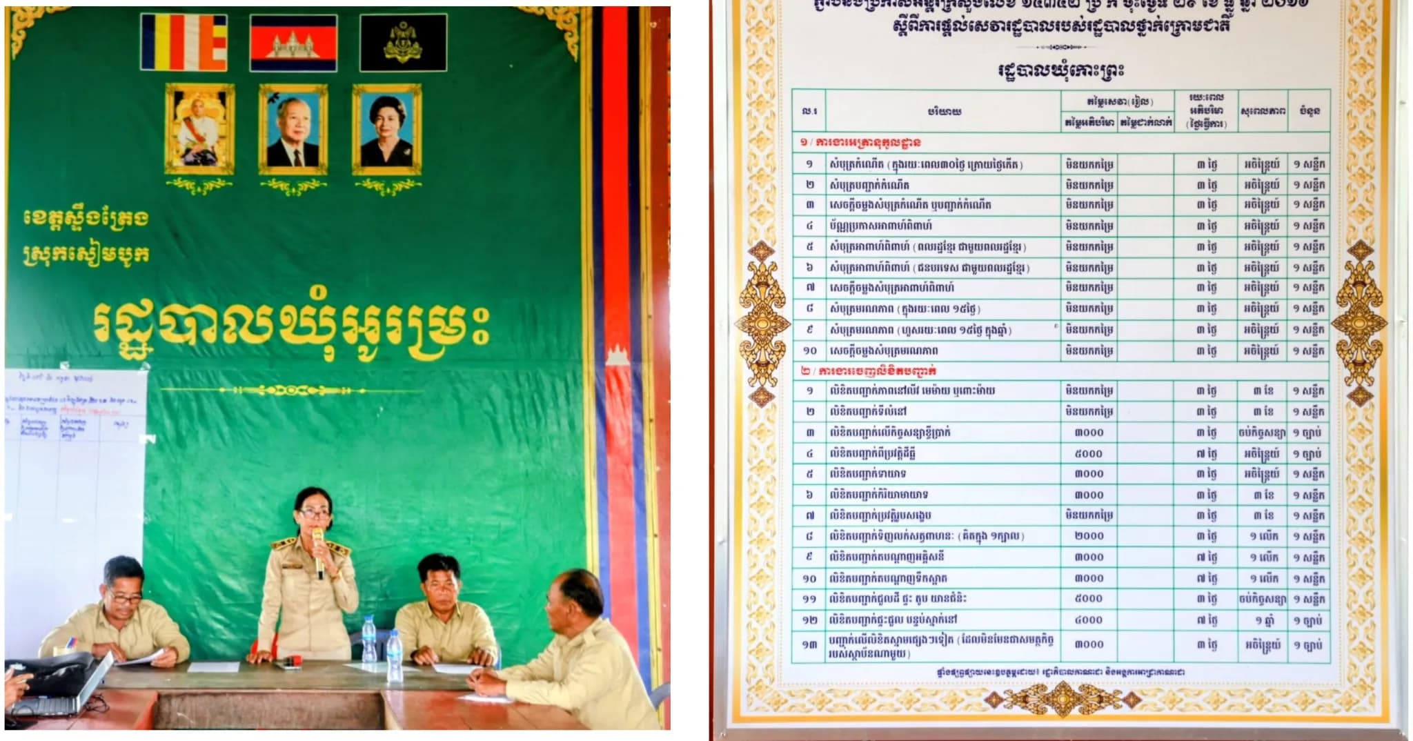 រដ្ឋបាលឃុំអូរម្រះ ជម្រុញការលើកកម្ពស់អភិបាលកិច្ចសេវាសាធារណៈ ដើម្បីឆ្លើយតបតម្រូវការជាក់ស្តែងរបស់ប្រជាពលរដ្ឋ