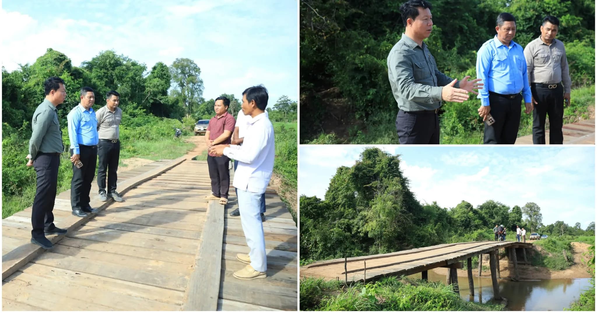 អភិបាលរងខេត្តស្ទឹងត្រែង ចុះពិនិត្យការសាងសង់ស្ពានសហគមន៍មួយកន្លែង នៅស្រុកថាឡាបរិវ៉ាត់ ដើម្បីសម្រួលដល់ការធ្វើដំណើរ និងការដឹកជញ្ជូនកសិផល