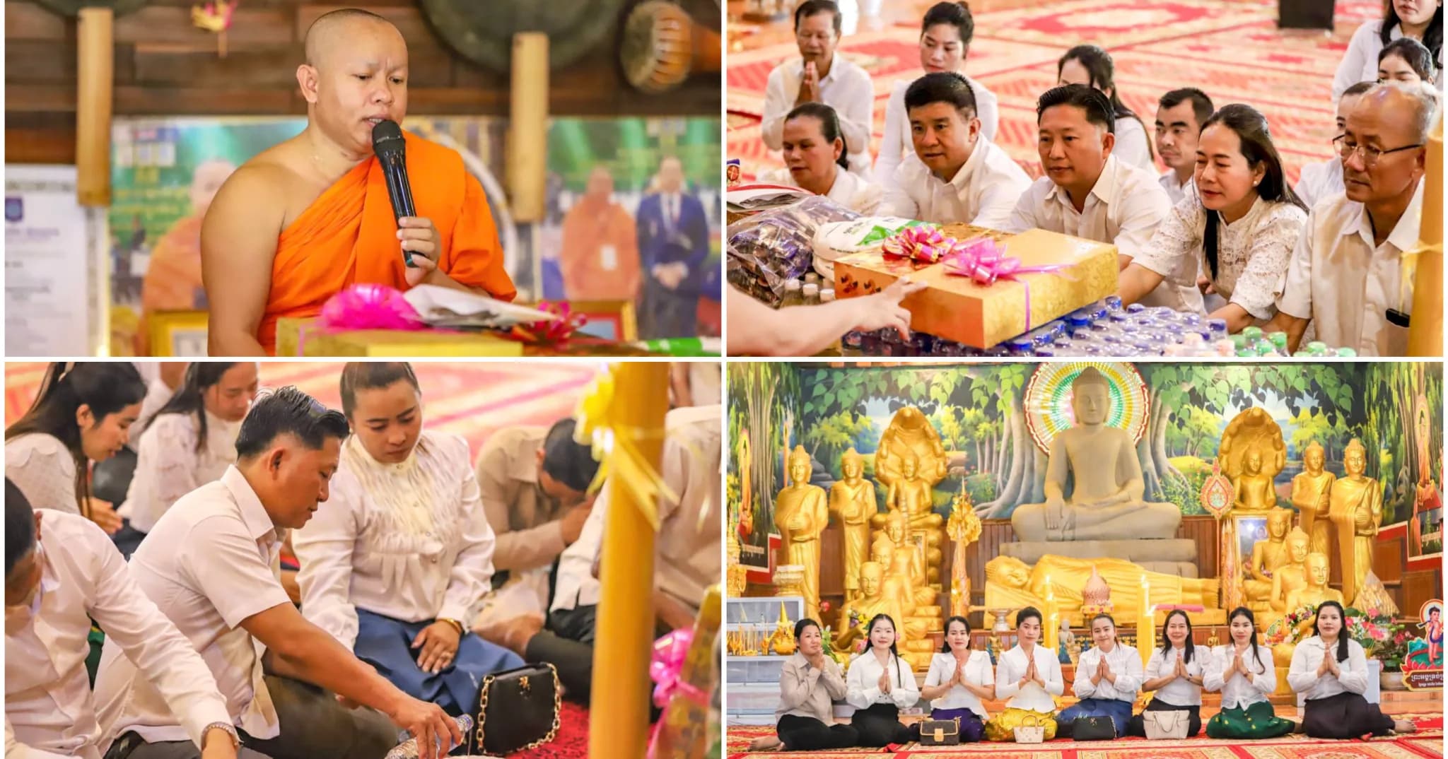 ក្រុមការងារចុះមូលដ្ឋានឃុំកំភុន នាំយកទេយ្យទាន ទានចំណាំព្រះវស្សា ប្រគេនព្រះសង្ឃដែលគង់ចាំព្រះវស្សា នៅ វត្តជ័យមង្គល ហៅវត្តកំភុន